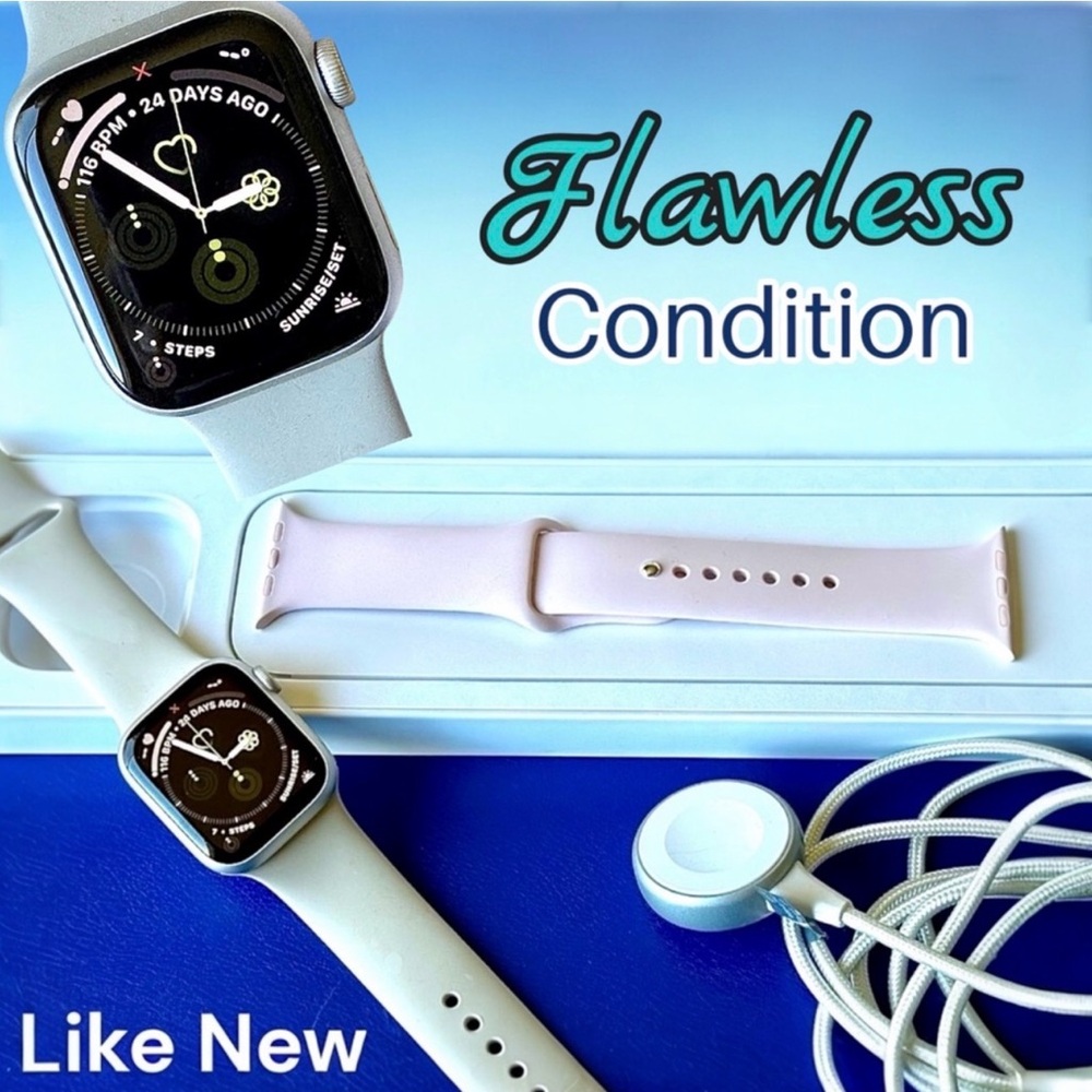 Like New Apple Watch Series 7 – 41mm Starlight Finish - Box, Charger, Bands - Picture 13 of 15